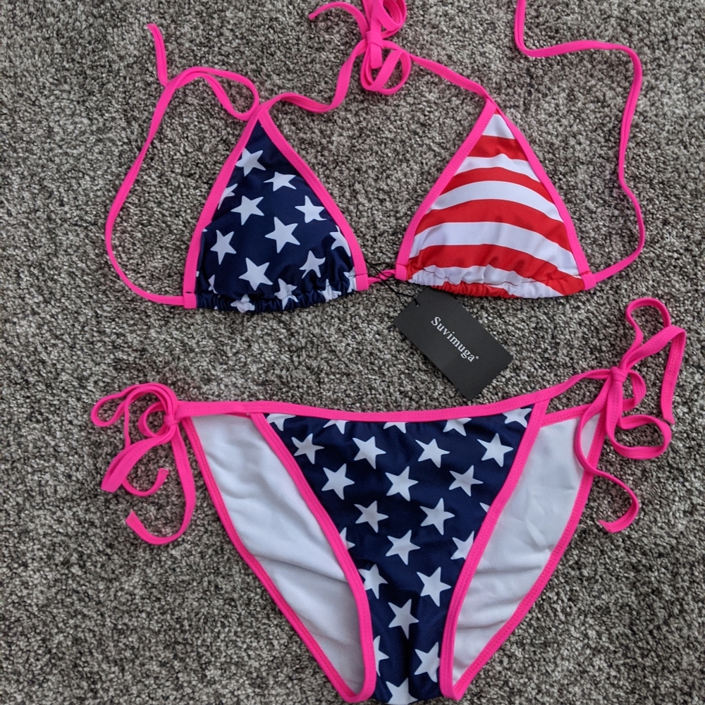 NWT Women's patriotic bikini